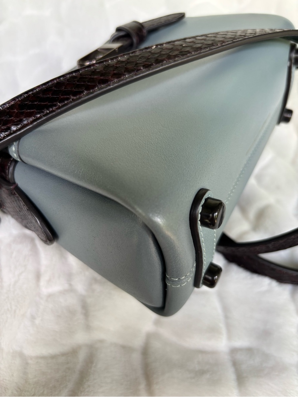 Coach Tate 18 Crossbody With Snakeskin Detail - Picture 8 of 16